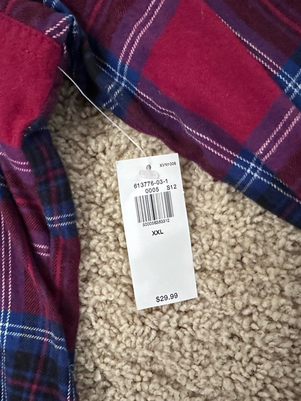 Old Navy Red and Blue Plaid Button-Up Shirt - Picture 4 of 4